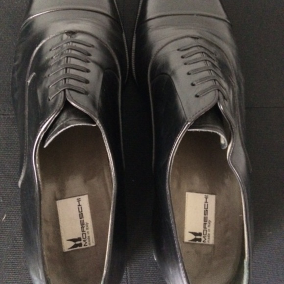 Moreschi Black Oxford Shoes.